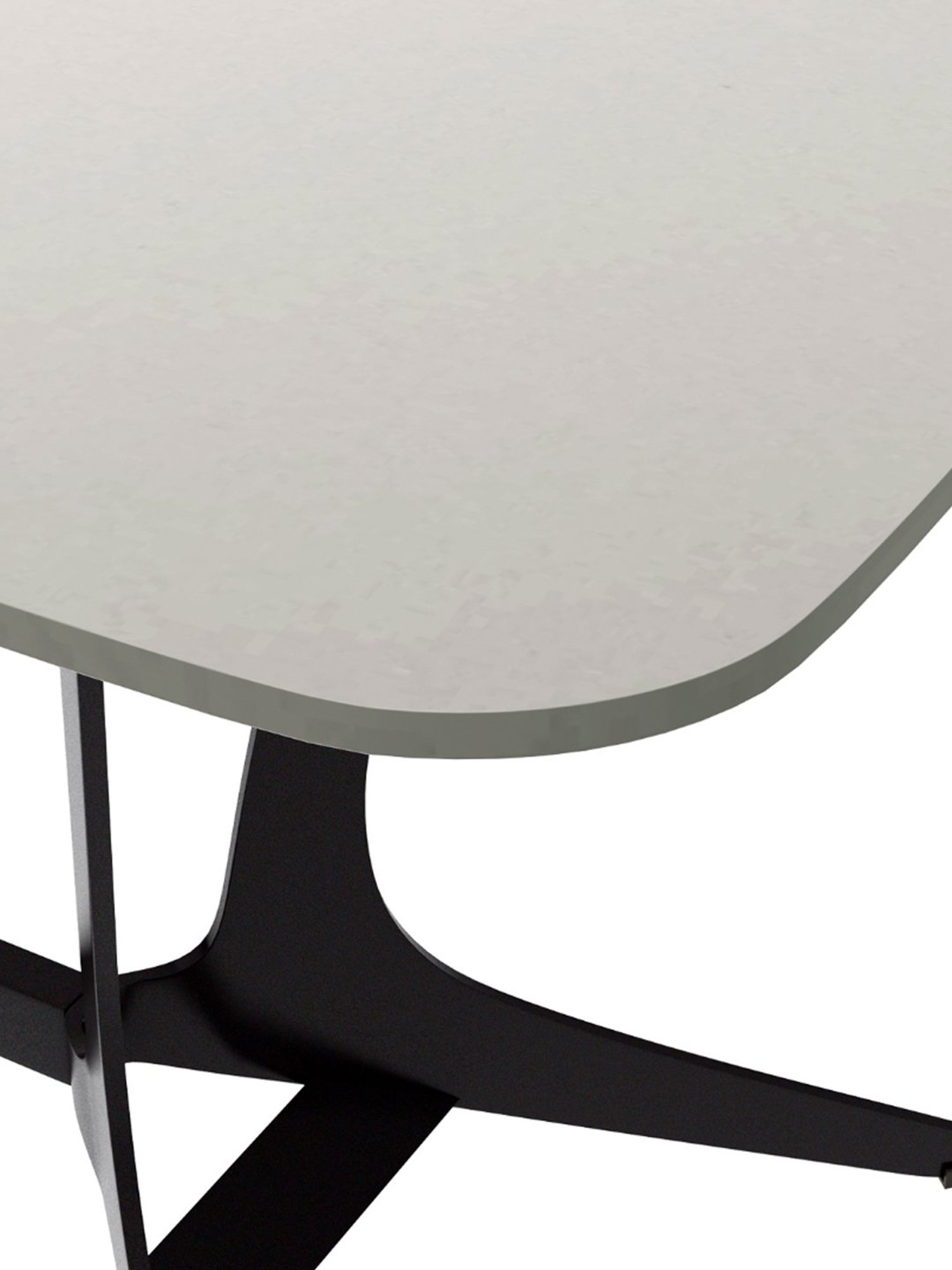 Godrej Interio Kosmic Black & White Ceramic 6 Seater Rectangular Dining Table