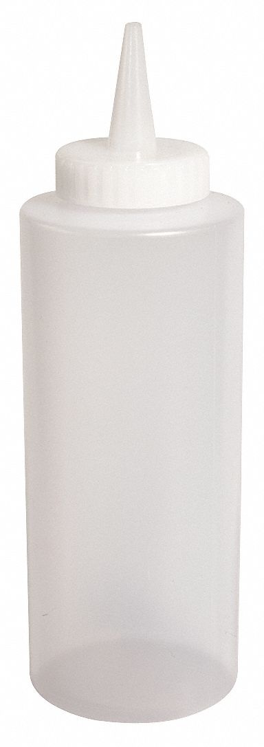 CRESTWARE SB12C Squeeze Bottle,Clear,12 oz.,PK12