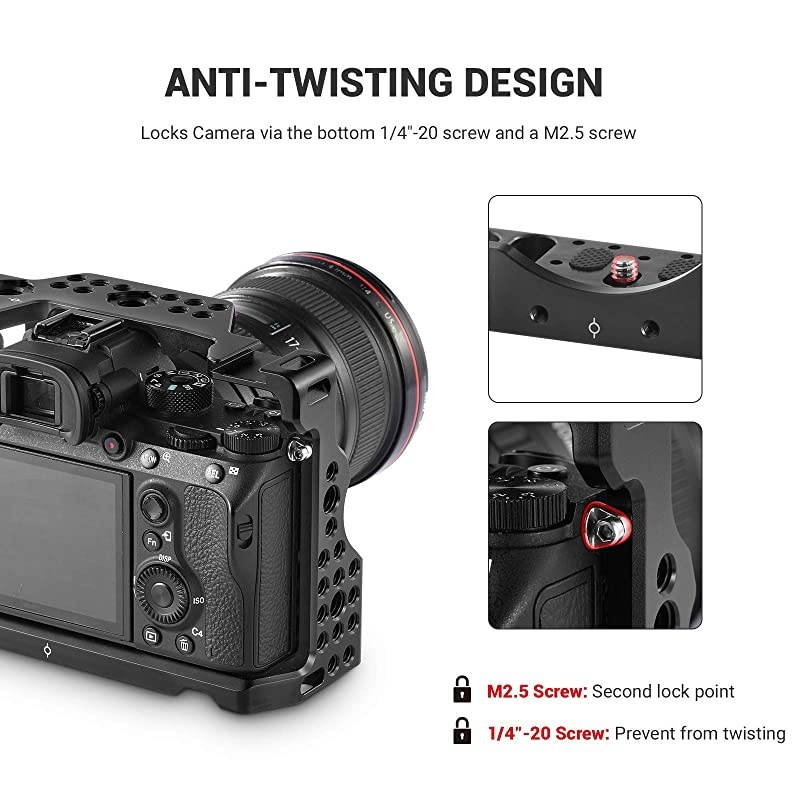 Update  A7RIII A7III Camera Cage for Sony A7RIII A7III Camera ILCE7RM3 A7R Mark III 2087