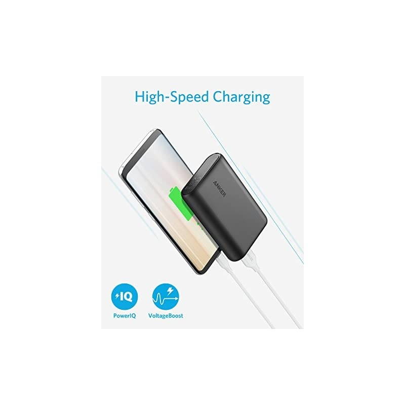 PowerCore 10000 Portable Charger, One of The Smallest and Lightest 10000mAh Power Bank, Ultra-Compact Battery Pack, High-Speed Charging Technology Phone Charger for iPhone, Samsung and More.