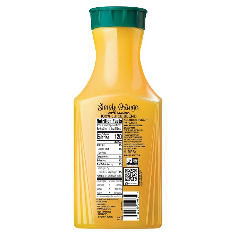 Simply Orange with Mango Juice Blend - 52 fl oz