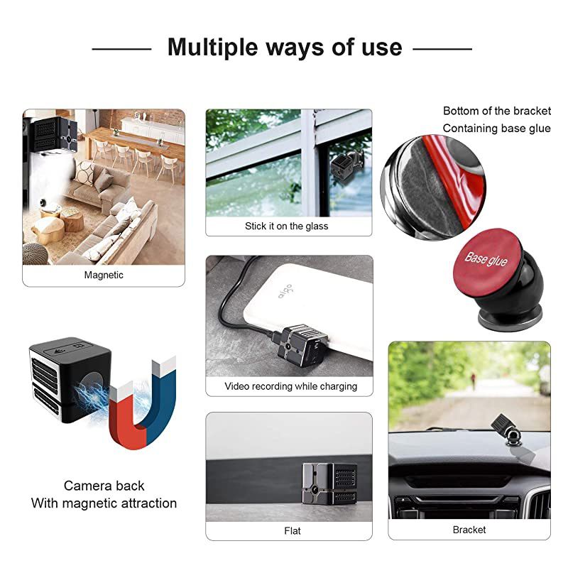 Spy Camera Wireless Hidden Camera Cop Spy Cam  WiFi Mini Body Camera Portable Home Security Cameras Covert Small Nanny Cam with App 1080P Night Vision Motion Activated Indoor and Outdoor