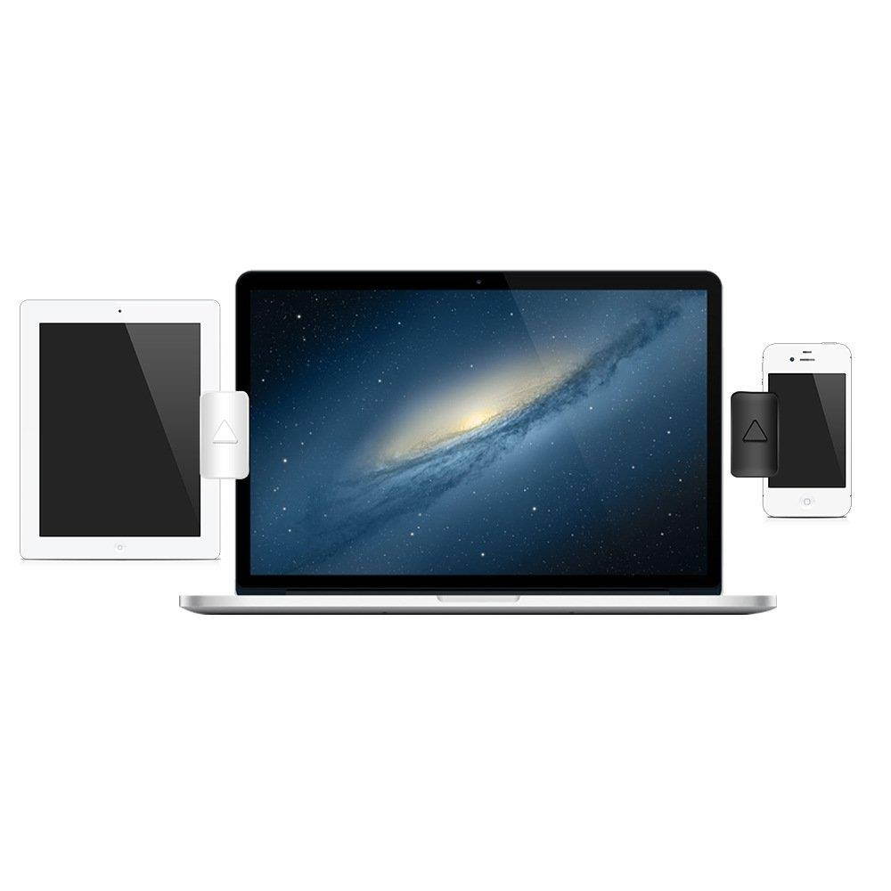 Xcivi Side Mount Clip - Mount Your Phone or Tablet to Your Laptop or Monitor - Dual or Triple Display Bracket Connects Tablet/Smartphone (Black)