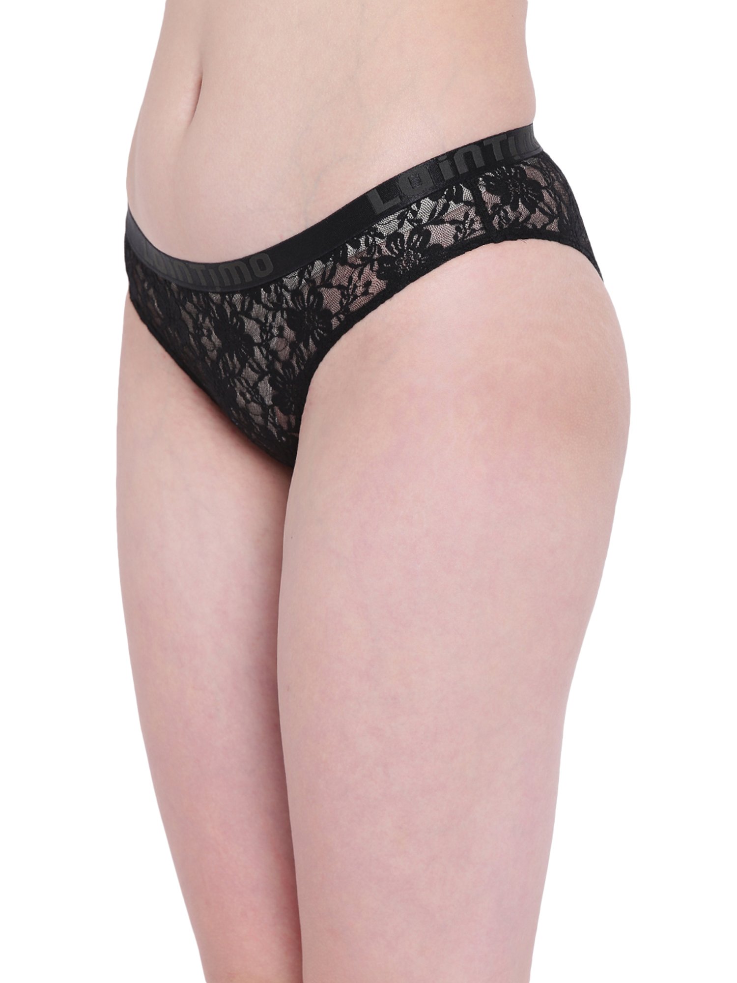 La Intimo Black Lace Bikini Panty