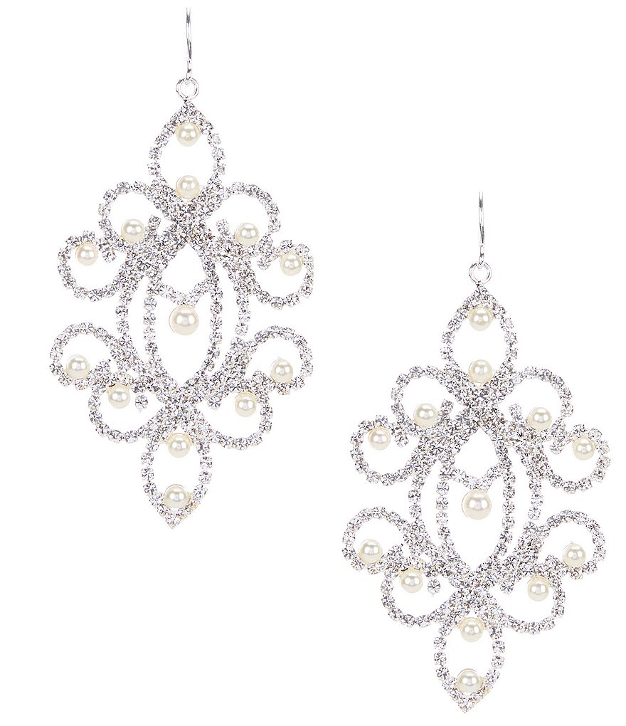 Cezanne Pearl Fleur Chandelier Earrings