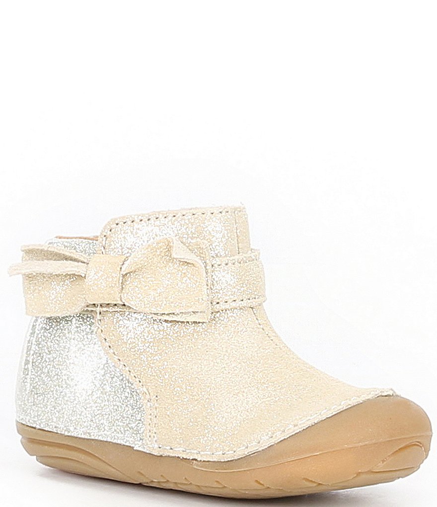 Stride Rite Girls' Genevieve Soft Motion Bow Detail Booties (Infant)