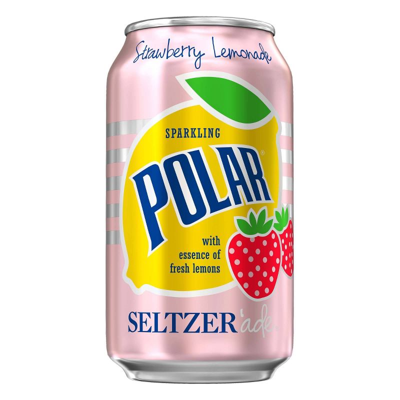 Polar Strawberry Lemonade Seltzer Water - 8pk/12 fl oz Cans