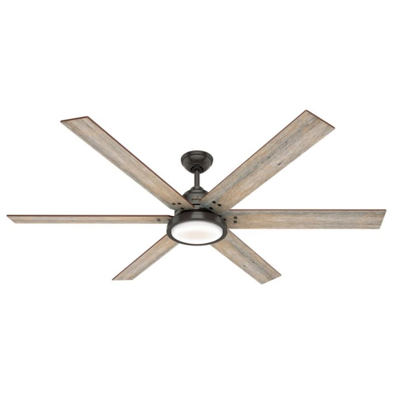 Hunter Fan Company Warrant 70-inch Multiple Speed Ceiling Fan with LED light, Noble Bronze