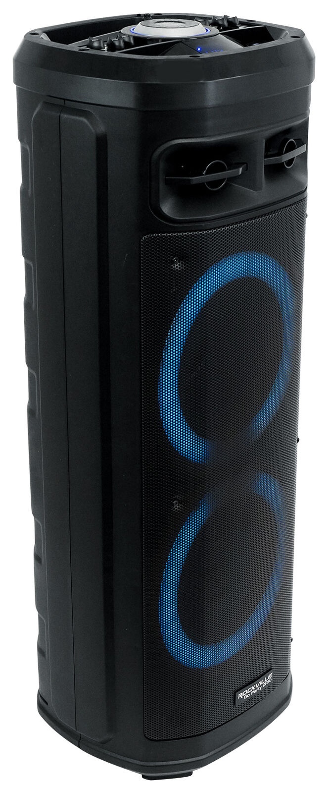 Go Party ZR10 Dual 10" Portable Wireless LED Bluetooth Speaker+UHF Mic