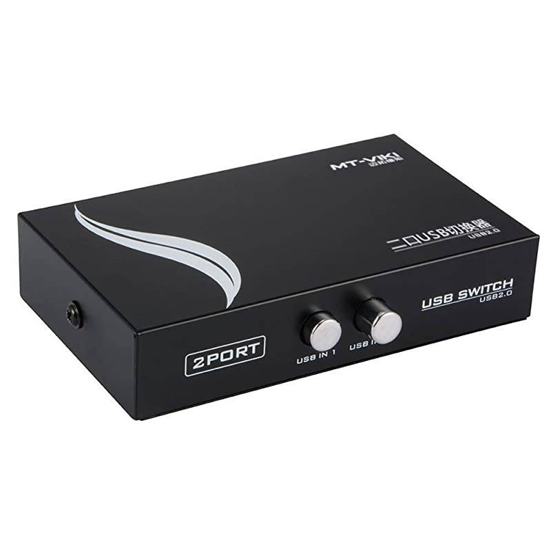 Bundle for Printer Switch2 Port USB 20 Manual Printer Scanner Sharing Switch Hub 2 PC to 1 Splitter Adapter2 Pack USB A to B Printer Cable