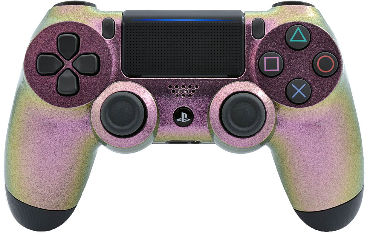 "Snow Chameleon" Ps4 PRO Rapid Fire Custom Modded Controller 40 Mods for COD BO3, Infinite Warfare, Destiny, Ghosts Quick Scope Auto Run Sniper Breath & More with CUSTOM LIGHTBAR