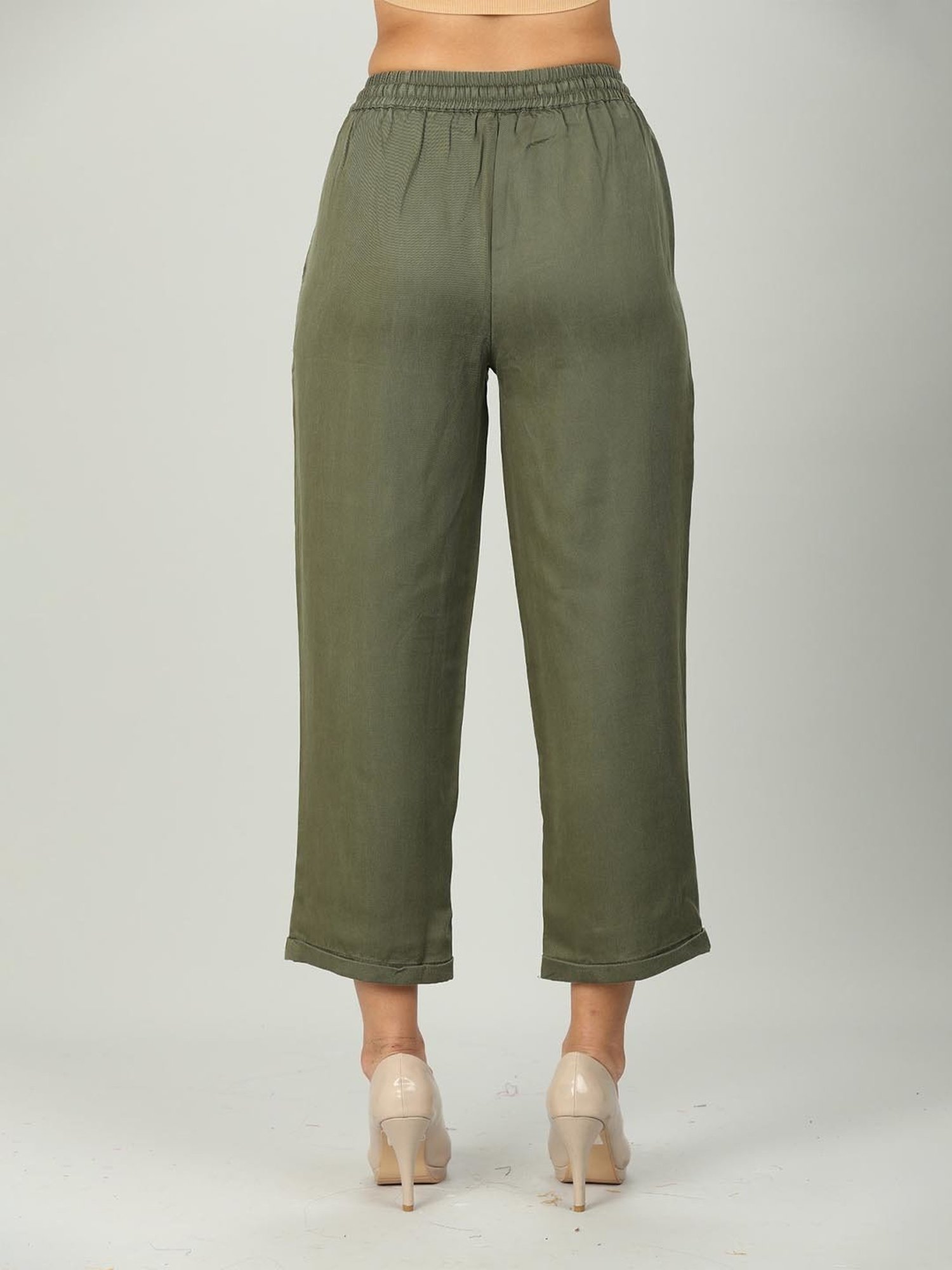 Mustard Olive Regular Fit Pants