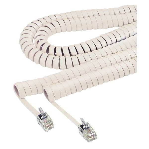 Softalk Coiled Phone Cord, Plug/Plug, 25 Ft., Beige 42260