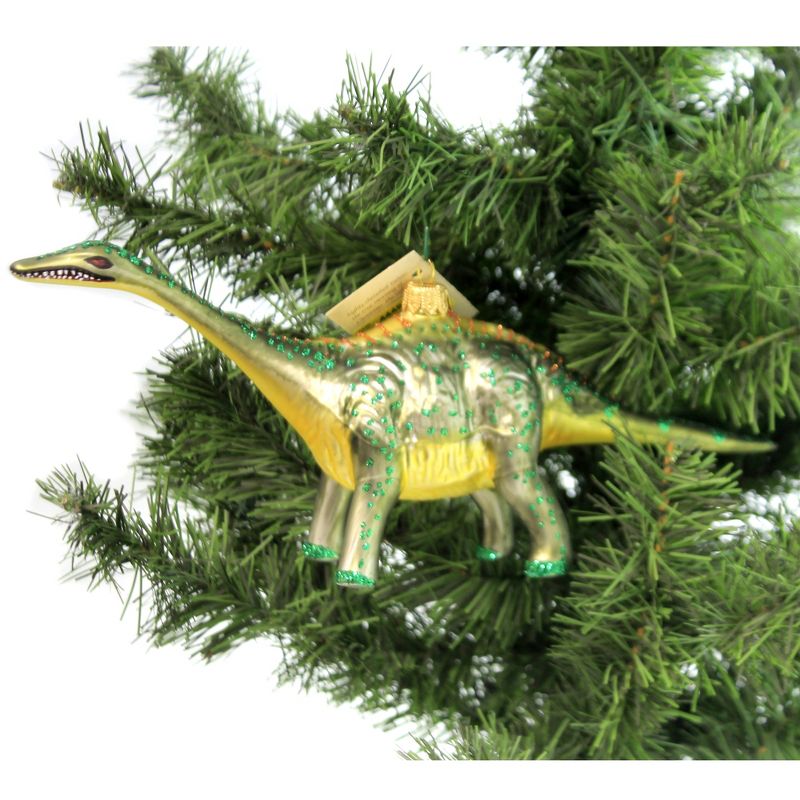 Christina's World 4.5" Green Back Brachiosaurus Dinosaur Prehistoric Reptile  -  Tree Ornaments