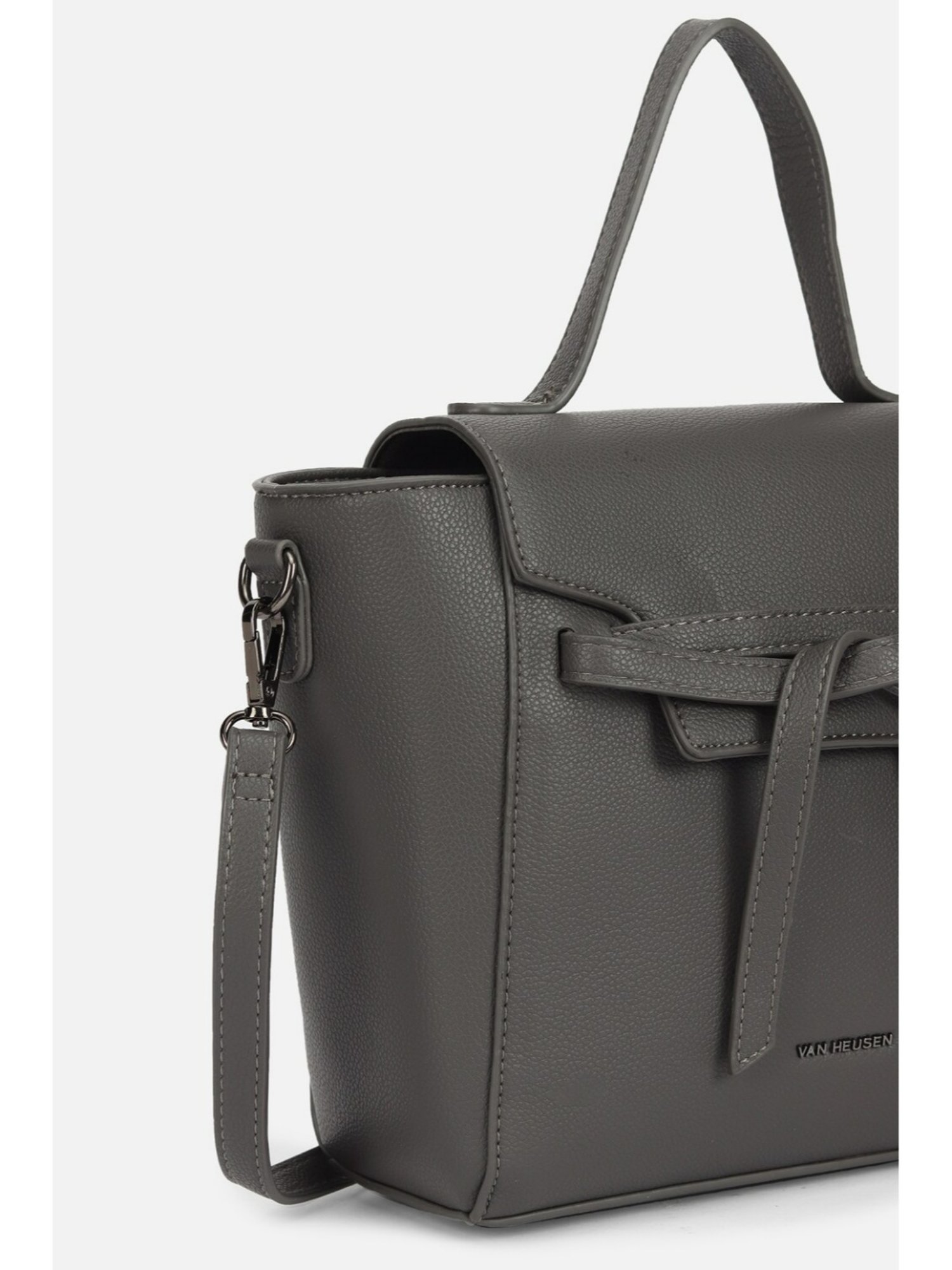 Van Heusen Grey Solid Handbag