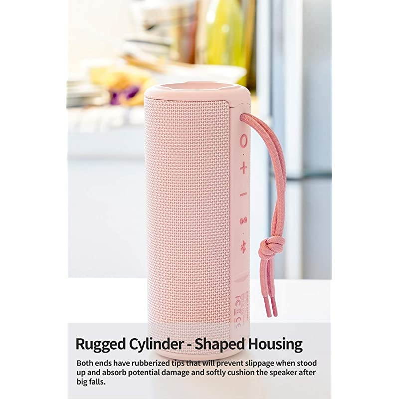 Outdoor Portable Bluetooth Wireless Speaker Waterproof Pink