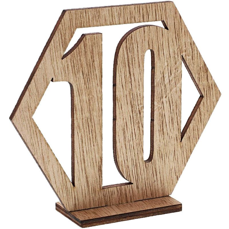 Bright Creations Wood Table Numbers 1-30 for Weddings, Crafts