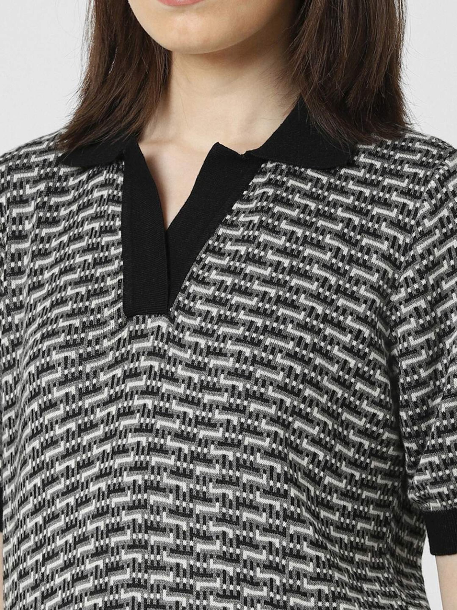 Van Heusen Grey Printed T-Shirt