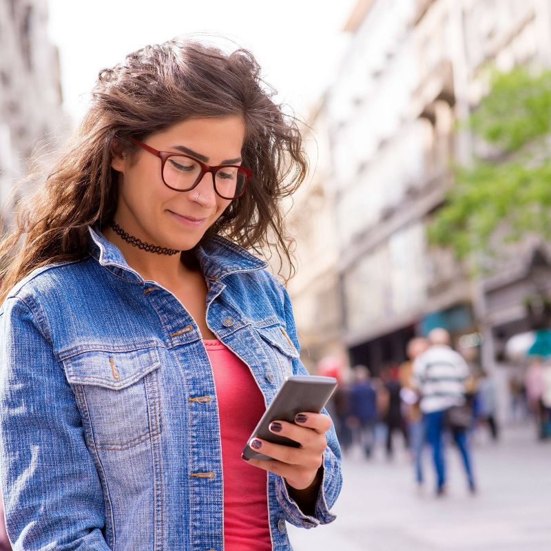 ICU Eyewear Screen Vision Blue Light Filtering Oval Glasses - Red