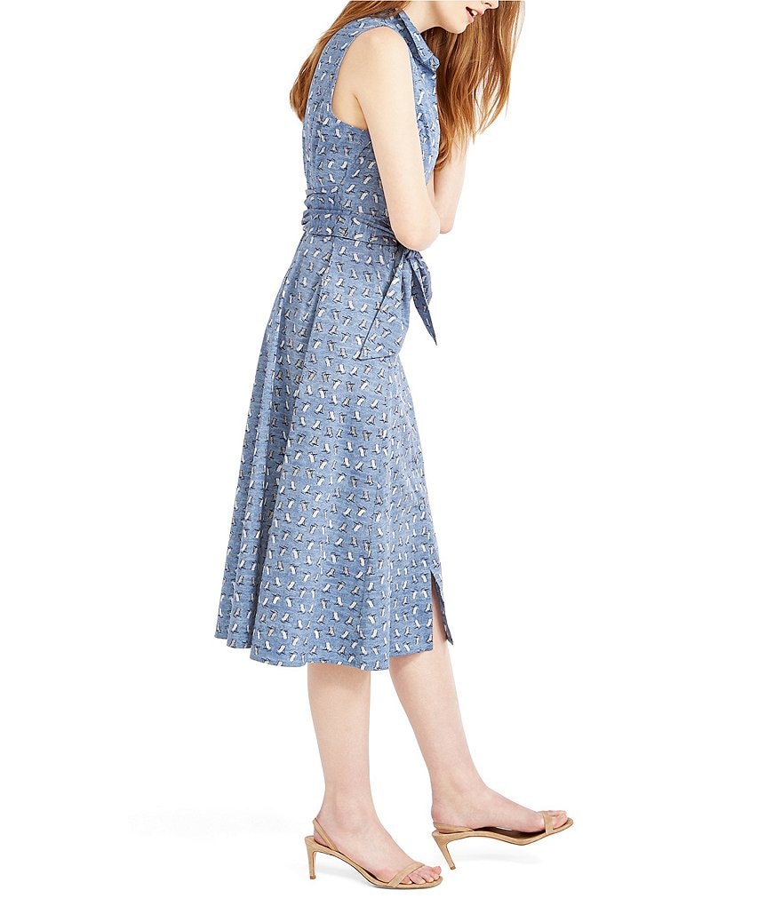 NIC + ZOE Beach Chair Point Collar Shirt Dress