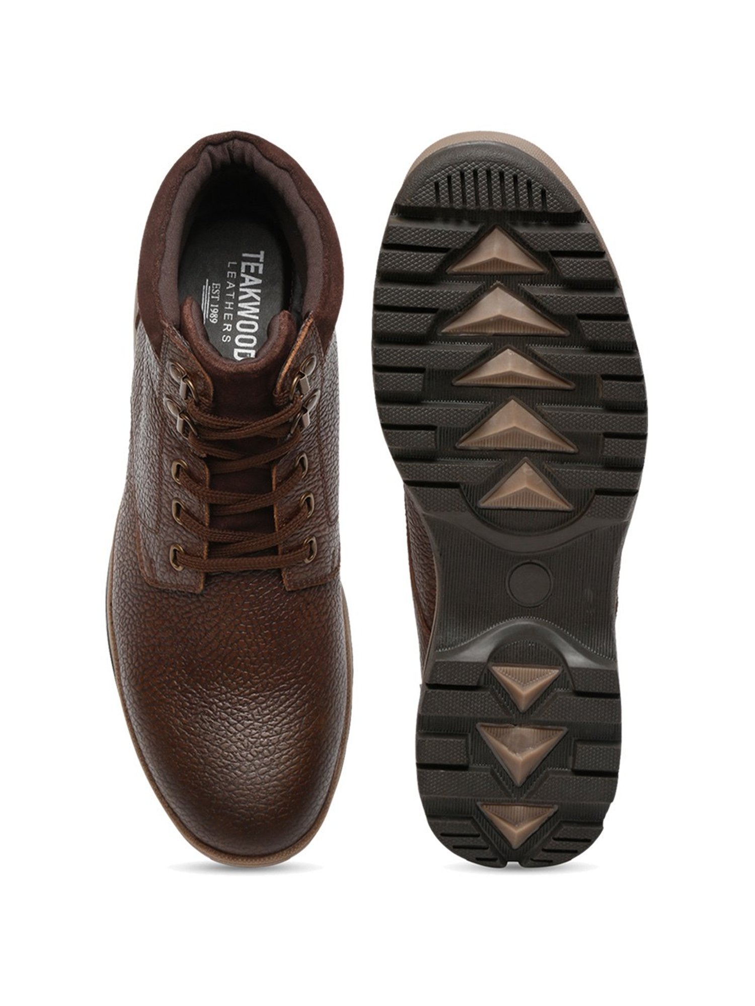 Teakwood Leathers Men's Brown Derby Boots