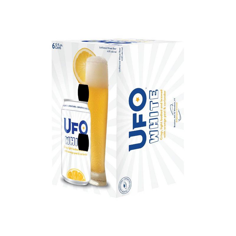 UFO White Unfiltered Wheat Beer - 6pk/12 fl oz Cans