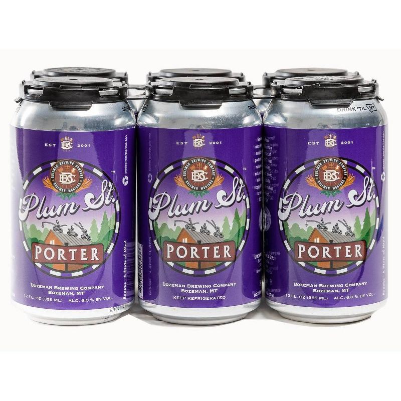 Bozeman Plum St. Porter Beer - 6pk/12 fl oz Cans