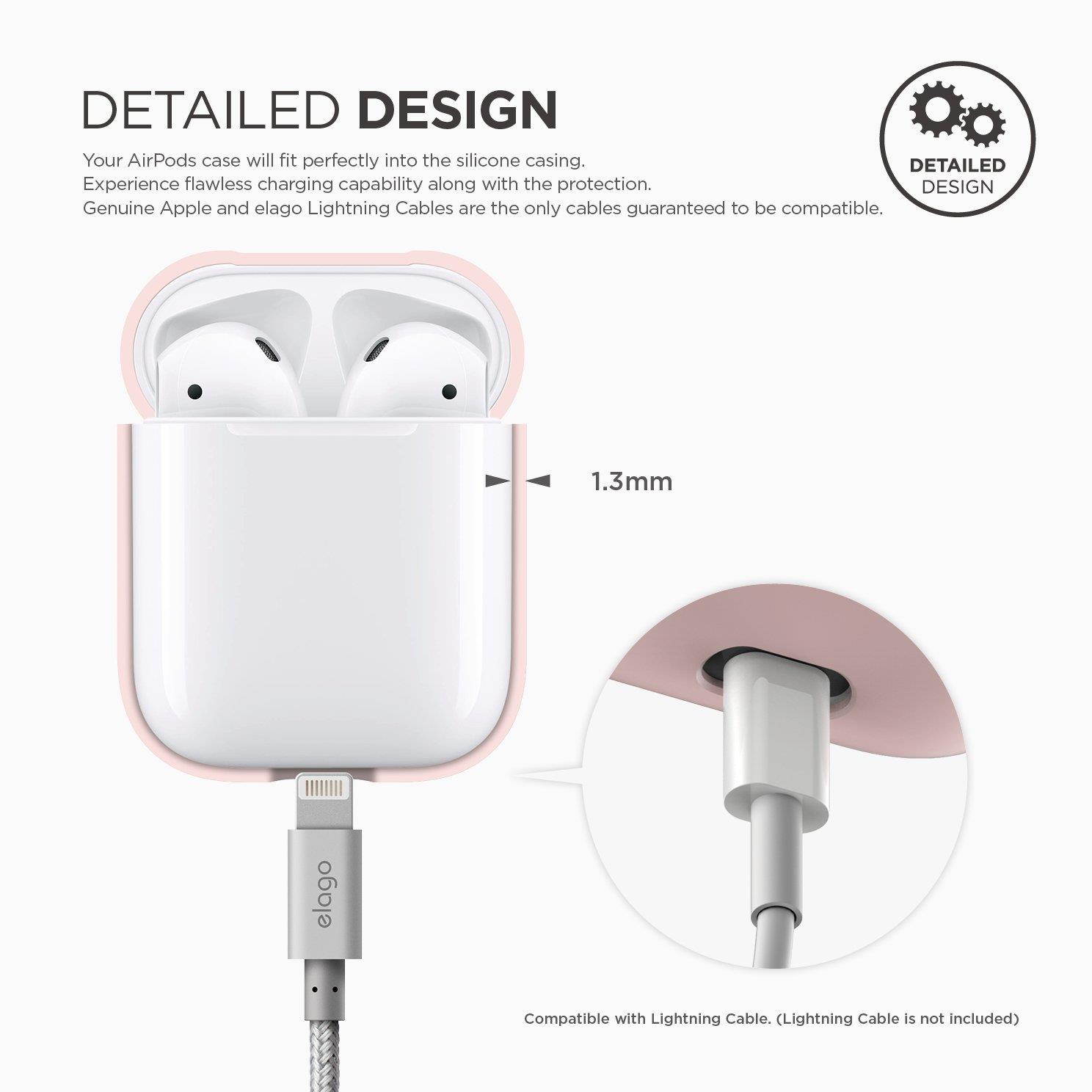 elago AirPods Silicone Case [Lovely Pink] - [Extra Protection] for AirPods Case