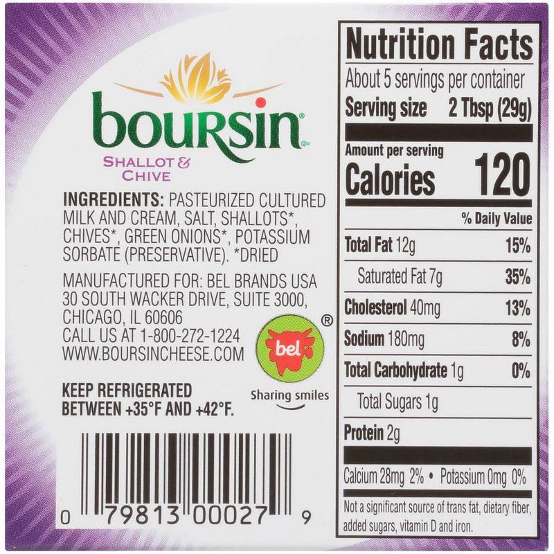 Boursin Shallot & Chive Cheese - 5.2oz