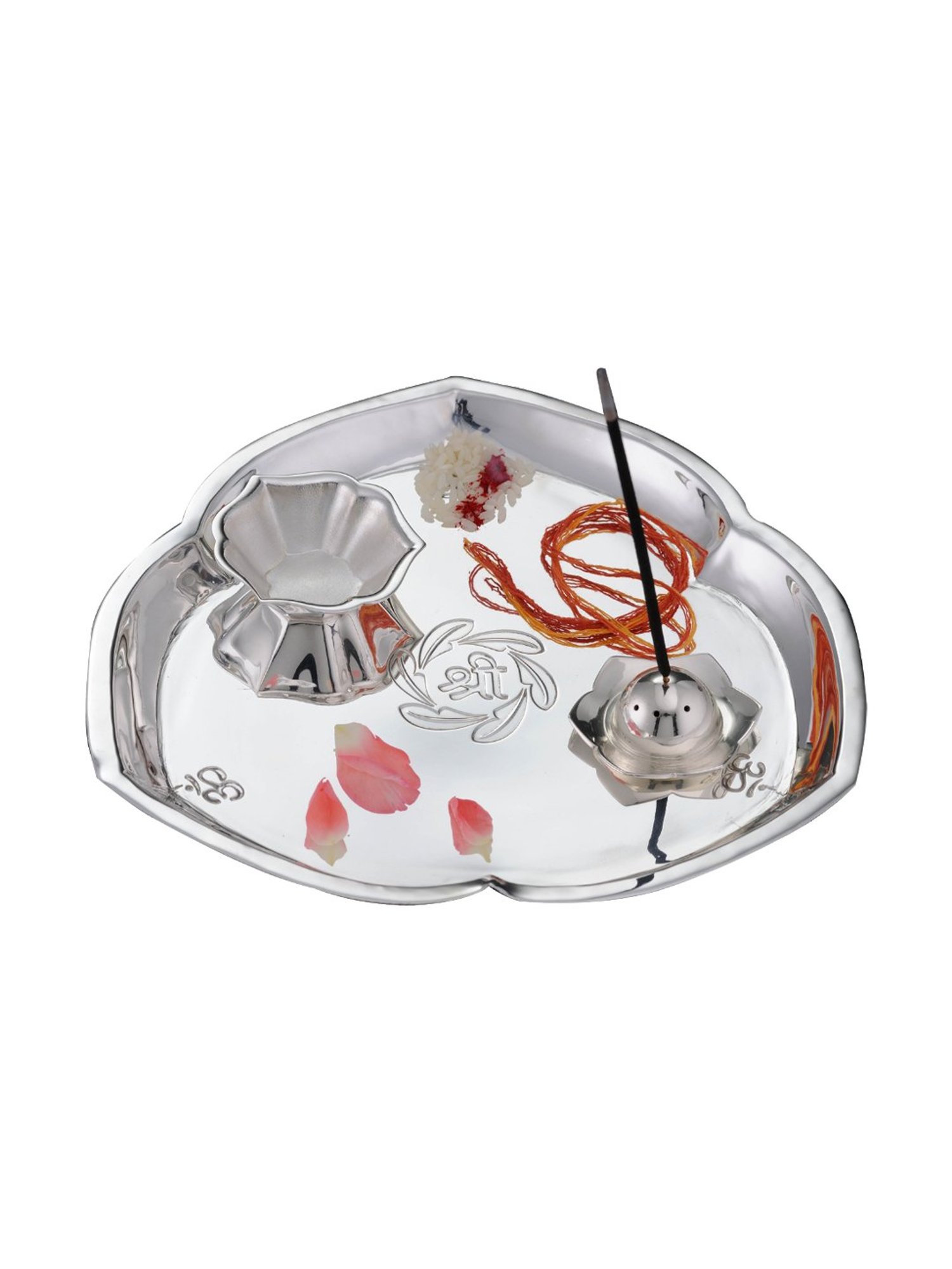Episode Silver Plated Pooja Thali Shree