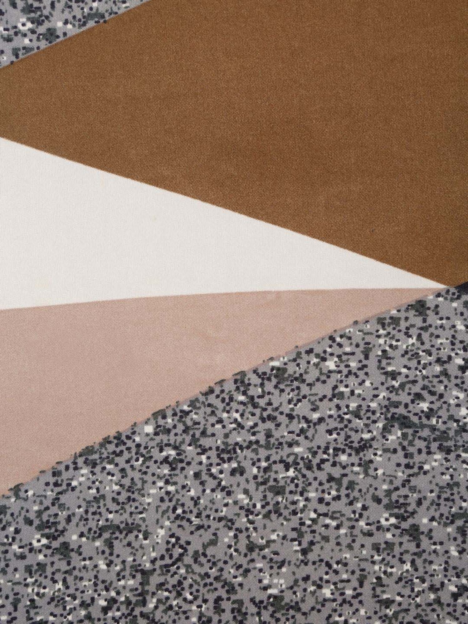 HOSTA HOMES Grey & Orange Polyester Stretchable Printed Chair Cover - Set of 6