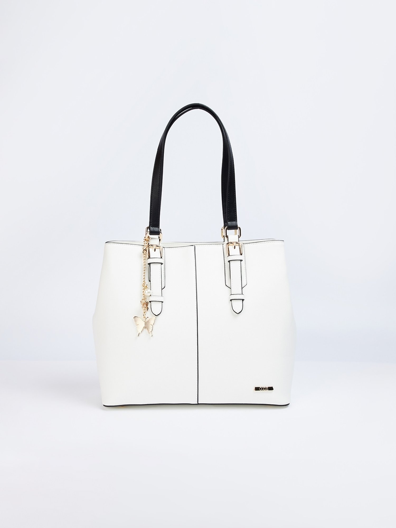 Code by Lifestyle White Solid Shoulder Handbag