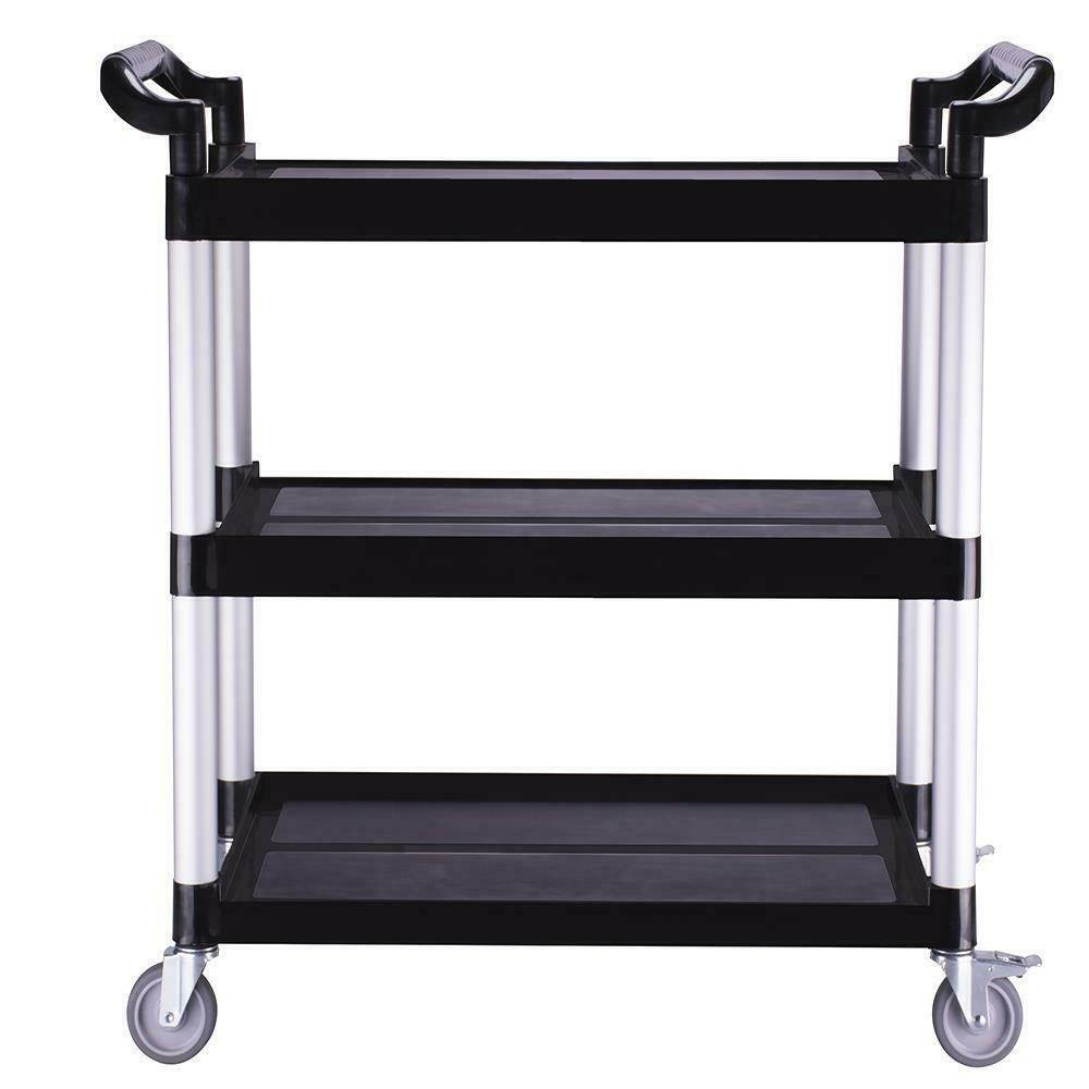 3-Shelf Rolling Service/Utility/Push Cart. 330 lbs Capacity 30.3 x 12 x 32"