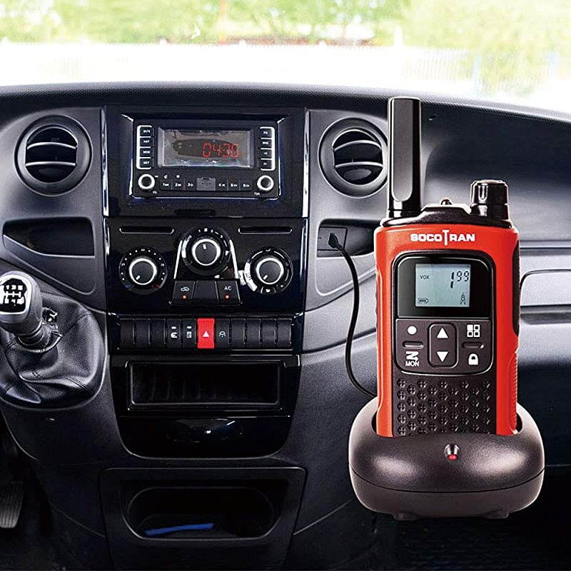 T80 Rechargeable Walkie Talkies for Adults 2 Pack Walkie-Talkie for Family Red Color FRS Two-Way Radio for Camping Family Boys Girls Gift