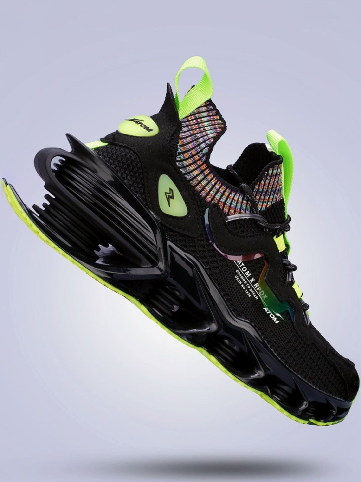 Atom Men's Spring Edge Alpha 1 Black Running Shoes