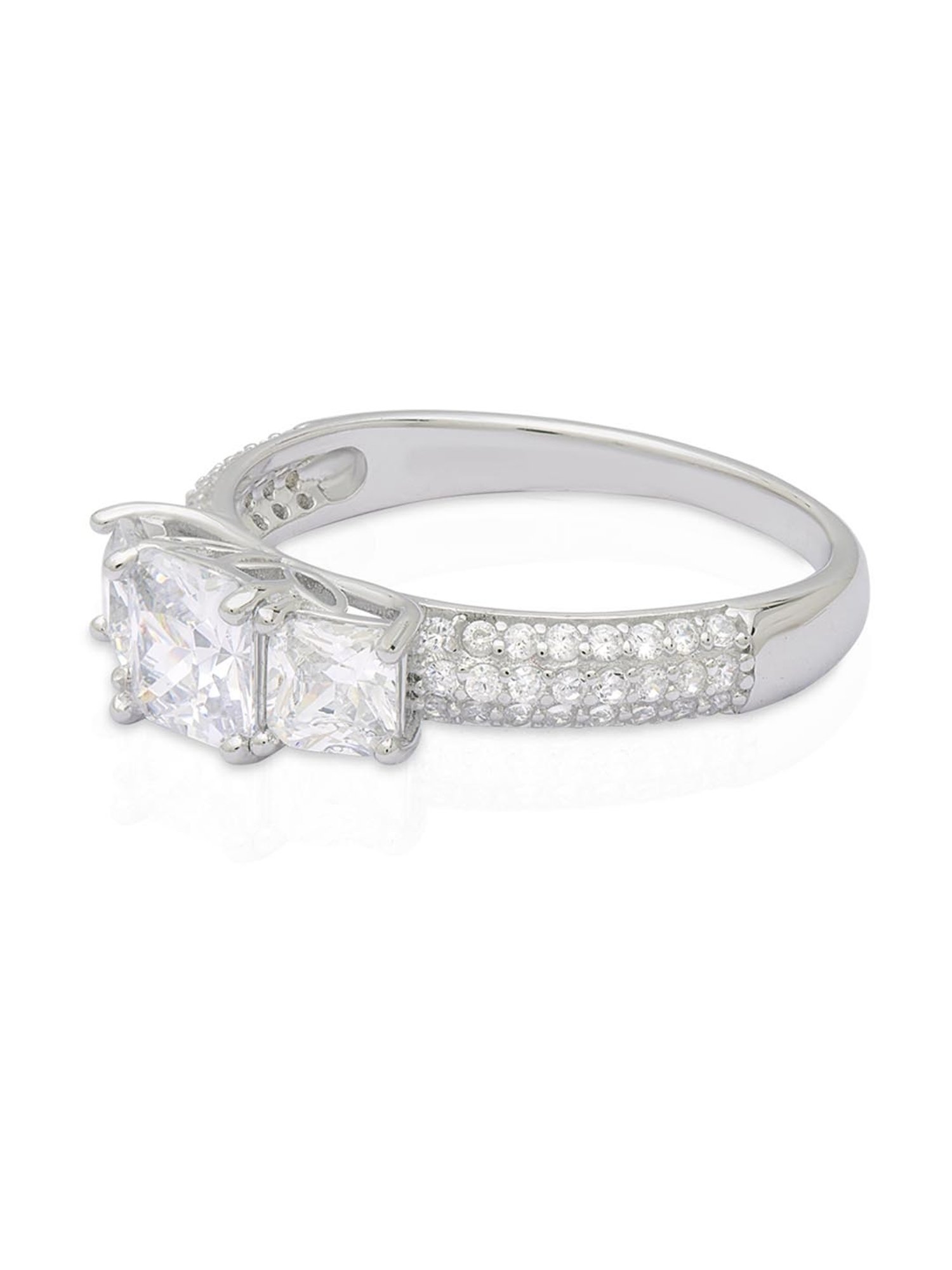 Anayra 92.5 Sterling Silver Sparkling Ring for Women