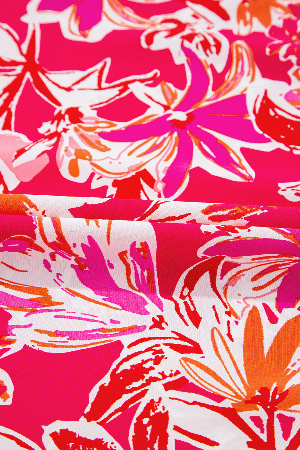 Black Leopard Patchwork Split Neck Ruffle Plus Size Dress