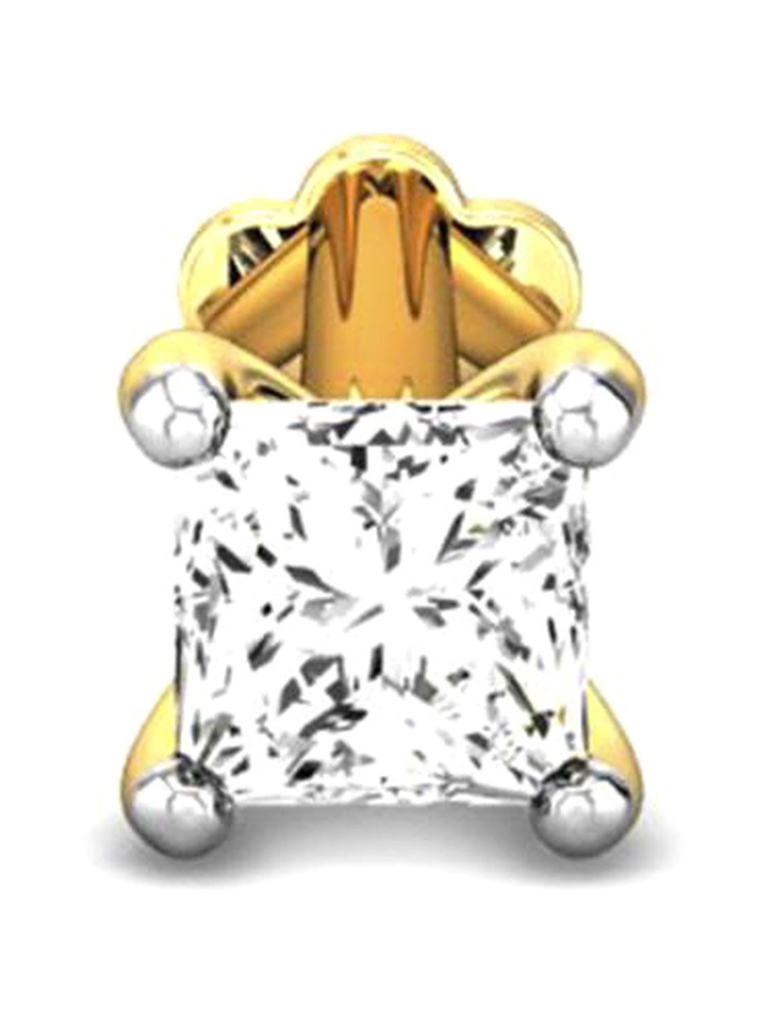 Candere by Kalyan Jewellers 18k Yellow Gold & Diamond Nosepin for Women