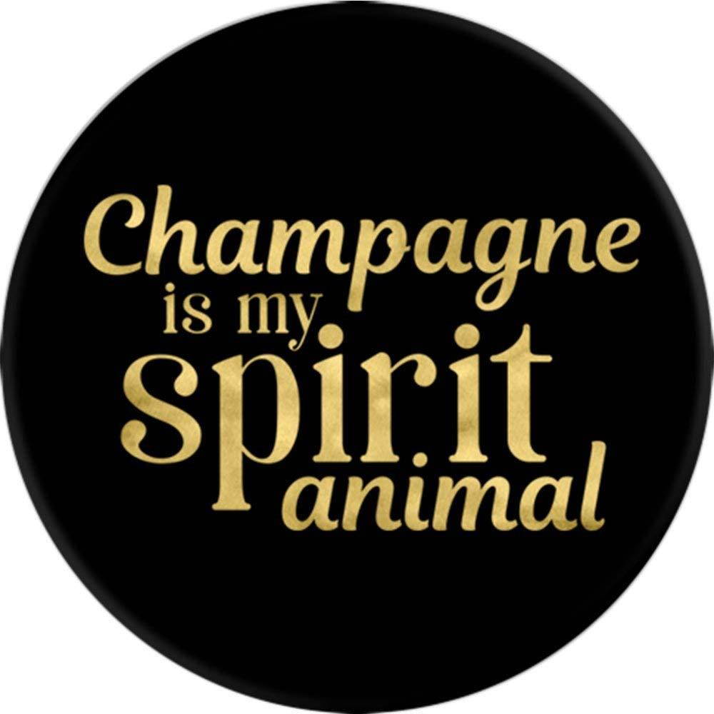 Sassy Southern Charm & Grace Funny & Cute Champagne Lover Gold Lettering on Black for Wireless Phone PopSockets Stand for Smartphones and Tablets