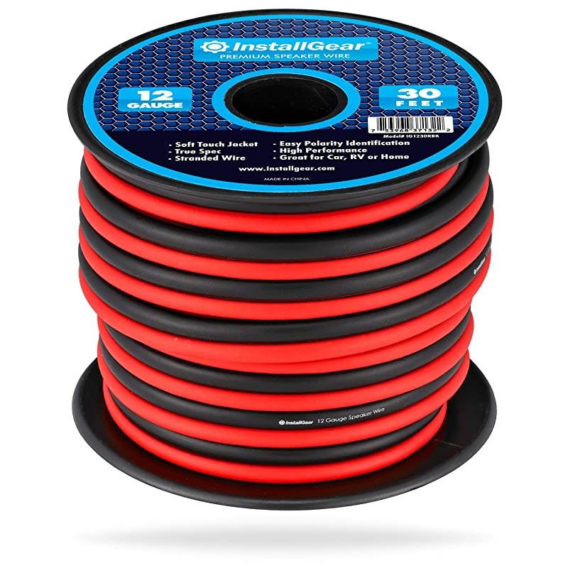 12 Gauge Speaker Wire 30feet RedBlack