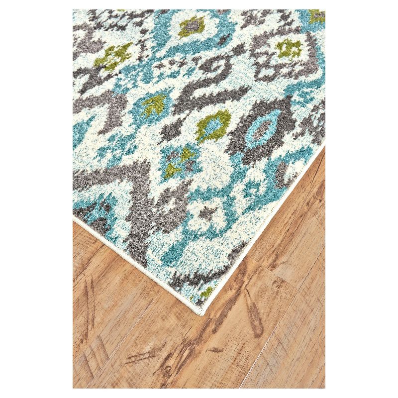 8'X11' Geometric Woven Area Rugs Lite Blue - Weave & Wander