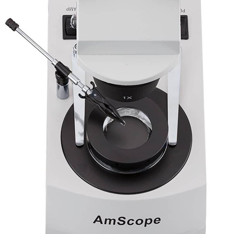 SE305-PZ-DK Binocular Stereo Microscope, WF10x and WF20x Eyepieces, 10X/20X/30X/60X Magnification, 1X and 3X Objectives, Upper and Lower Halogen Lighting, Reversible Black/White Stage Plate, Arm Stan