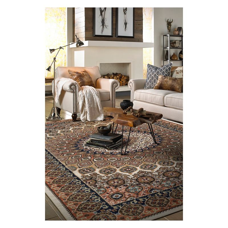 9'6"x12'11" Floral Woven Area Rug New Oat - Karastan