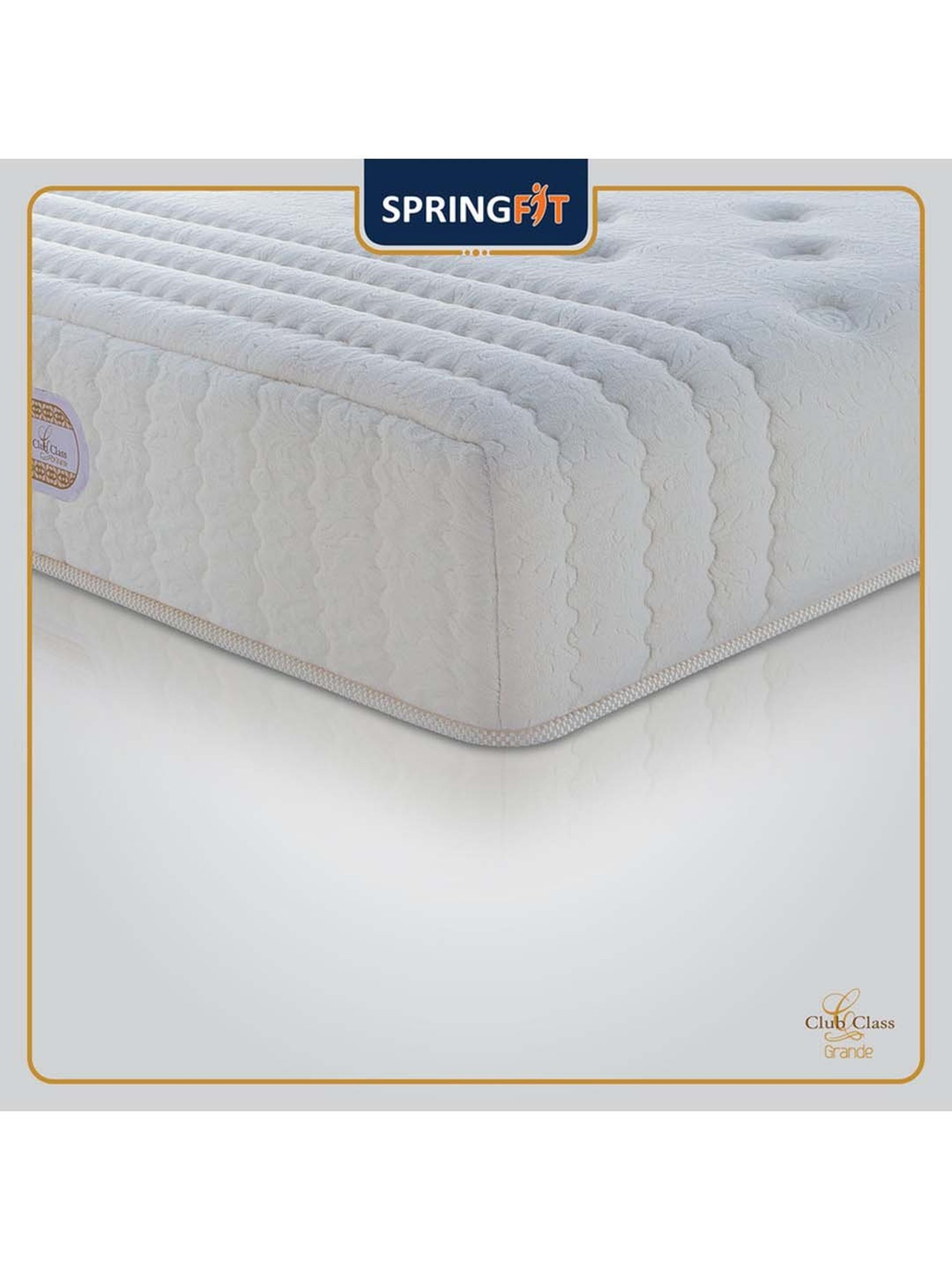 Springfit Club Class Grande Memory Foam Pocket Spring Bed Mattress 6 inches-Single Size(75x36x6)