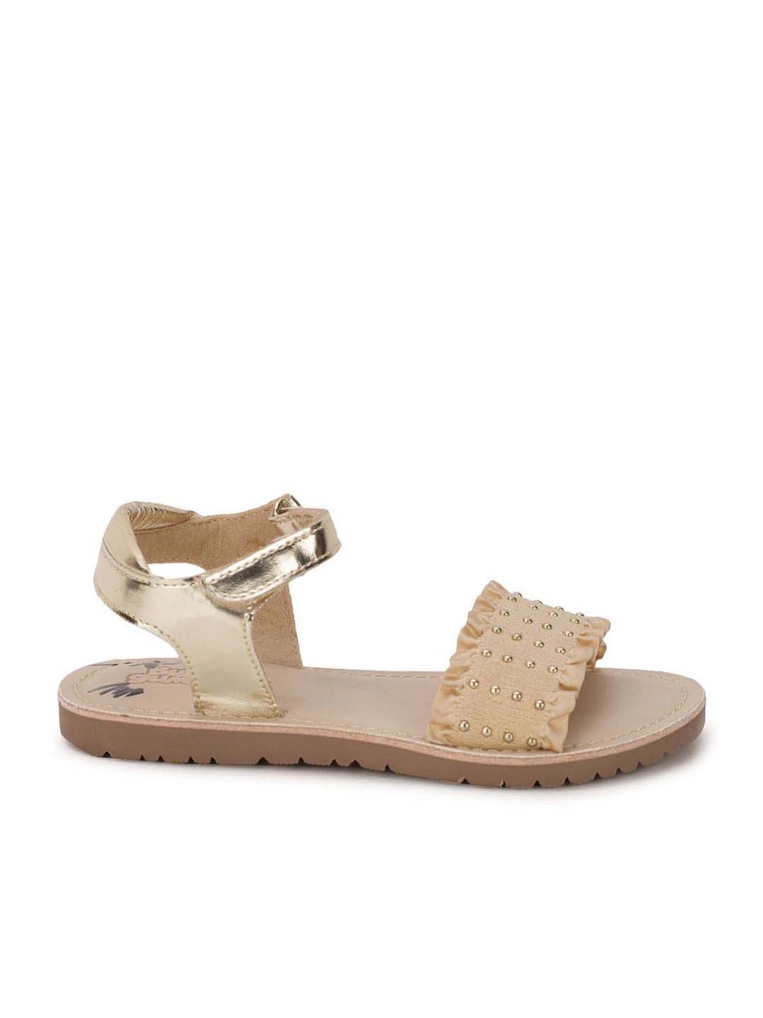 Bubblegummers by Bata Kids Beige Ankle Strap Sandals