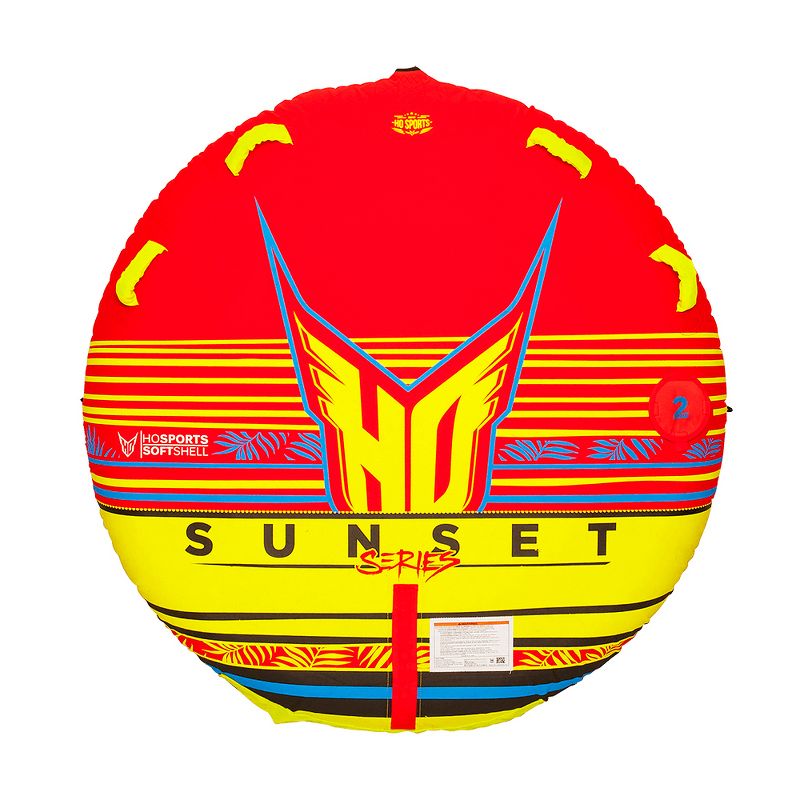 HO Sports Sunset 2 Multi-Directional Ride-On Towable Tube for 2 People, Red