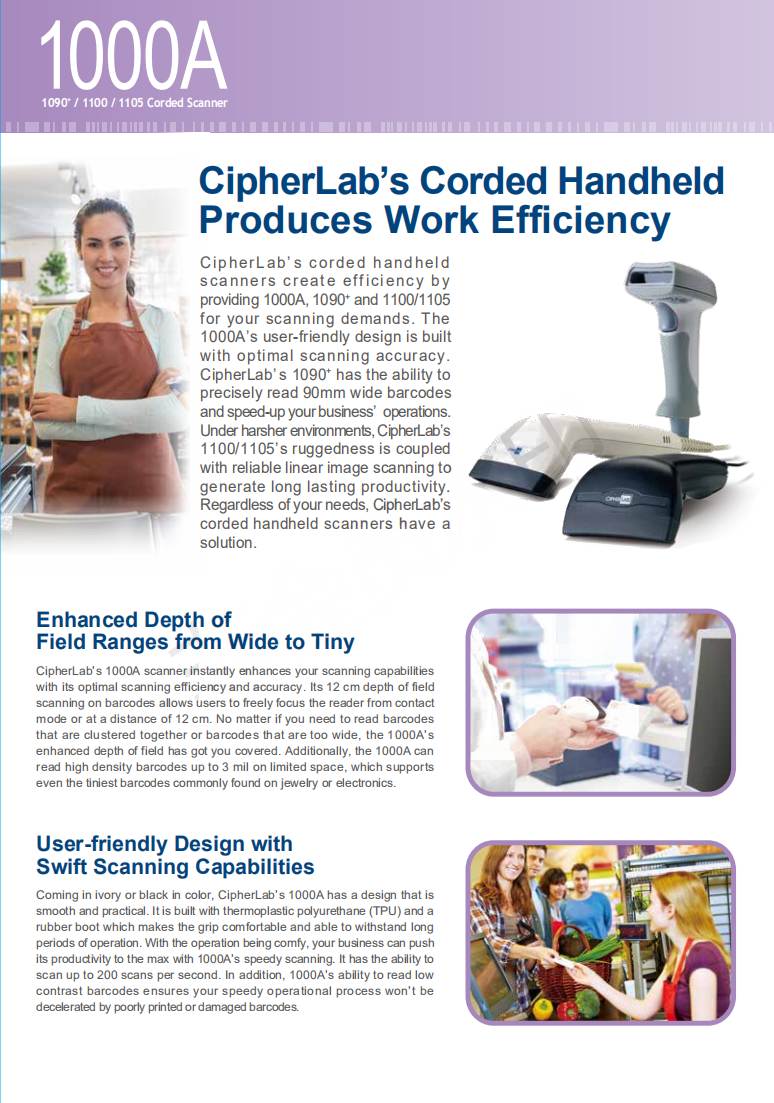 1D red light scan gun, scanning screen with 1D barcode scanner for shops shopping etc. PS2/KB interface