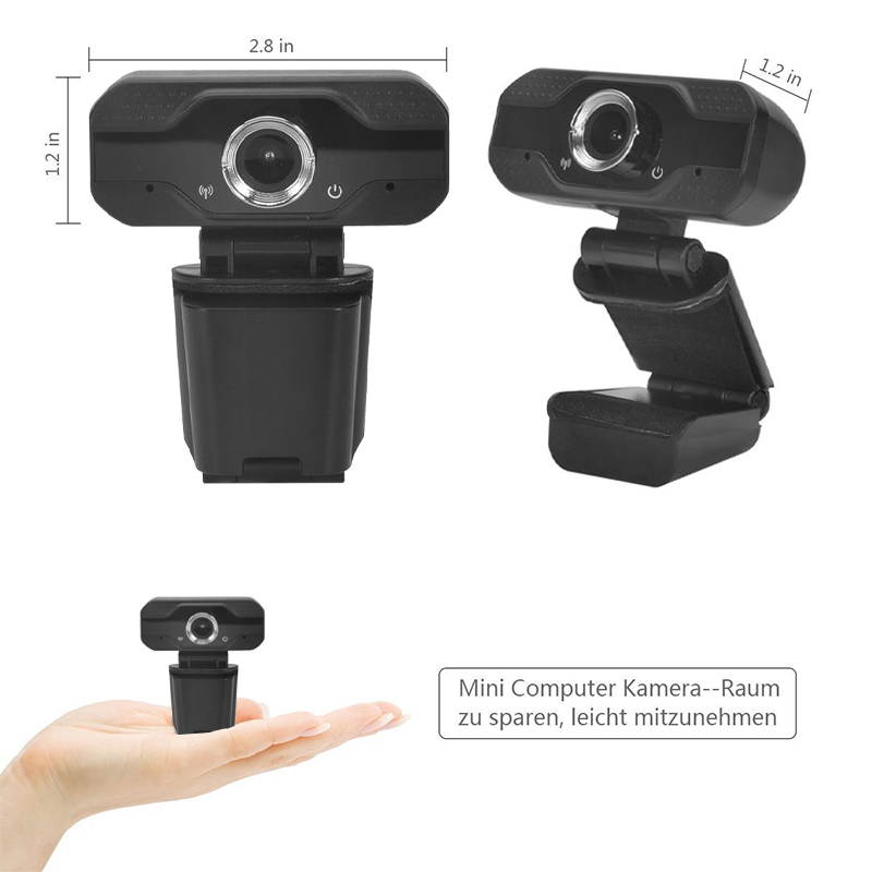 Rotatable HD Webcam with Microphone,1080P Webcam Computer Web Camera for PC Laptop Desktop Video Recording