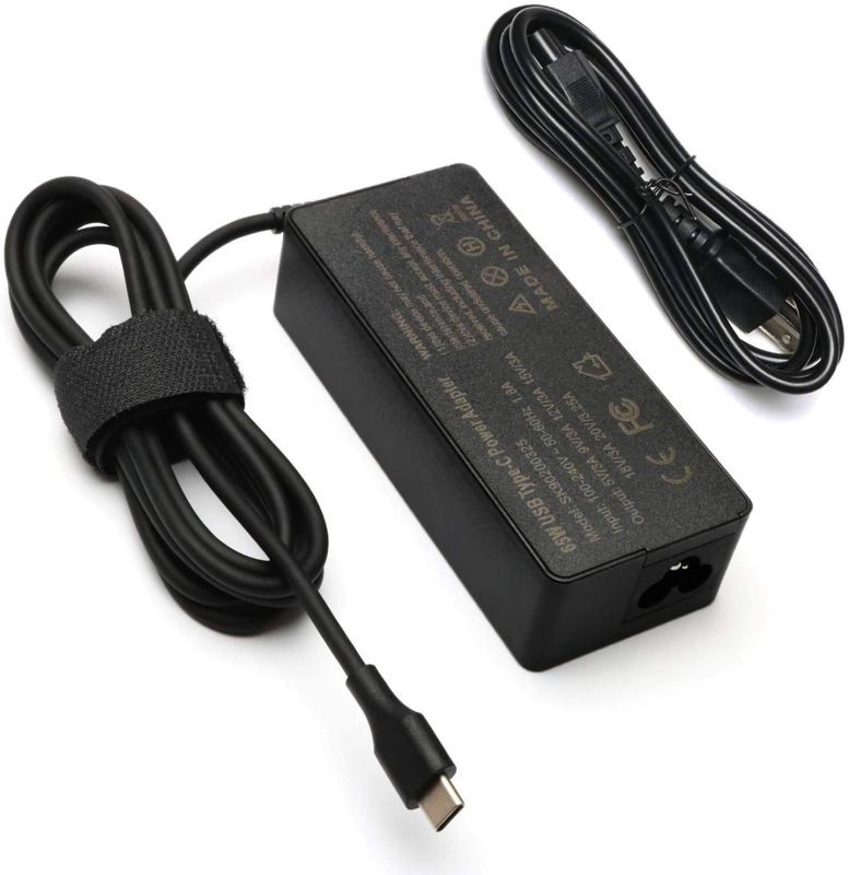 45W 65W USB-C AC Charger Laptop for Lenovo ThinkPad T480 T480s T490 T490s T590 T580Chromebook 100e 300e 500e c330 c340 s330 E480 E580 L380 Yoga910 920 C930 C740 Type-C Power Supply Adapter Cord