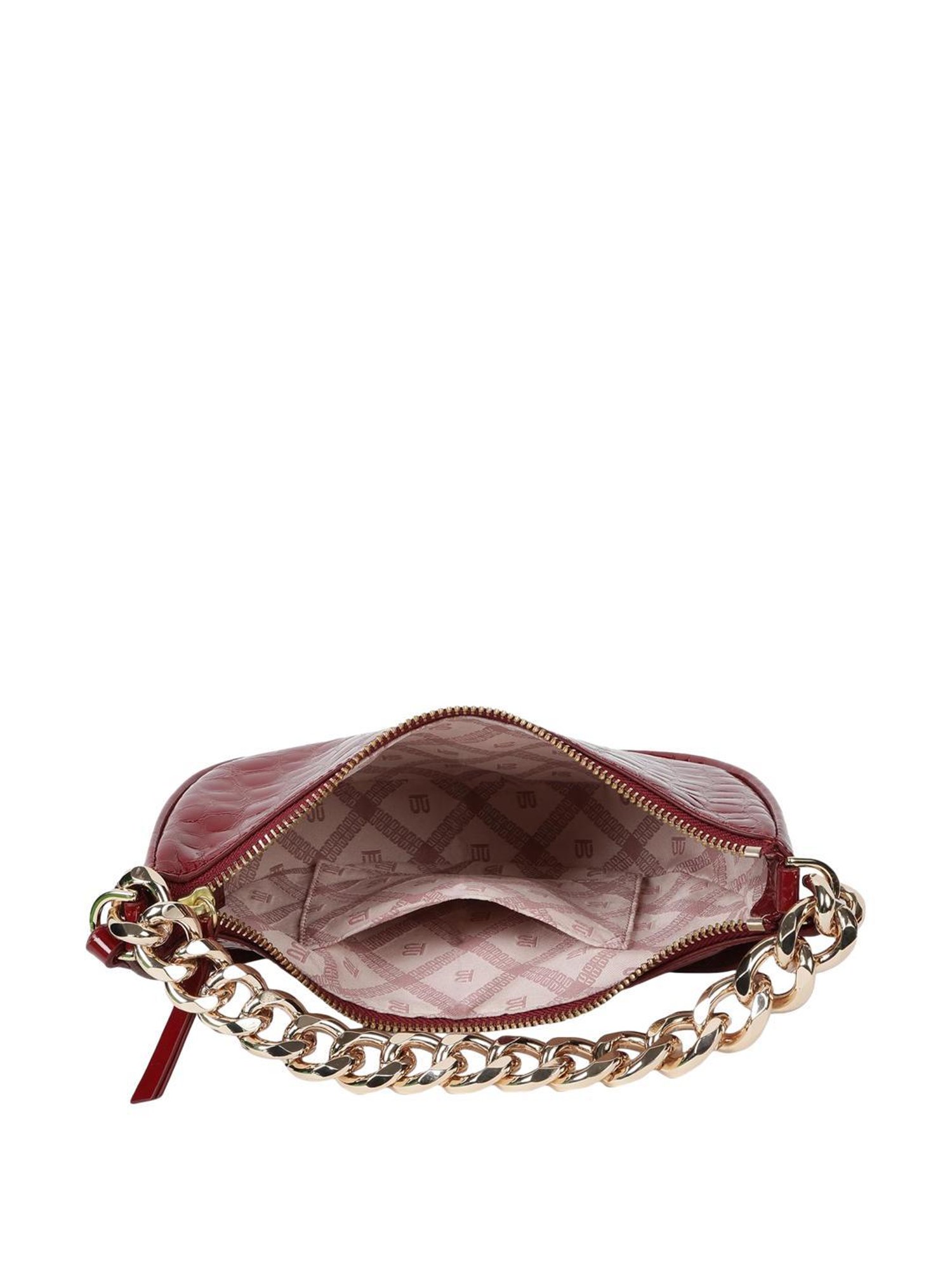 BAGATT Barletta Red Textured Small Hobo Handbag